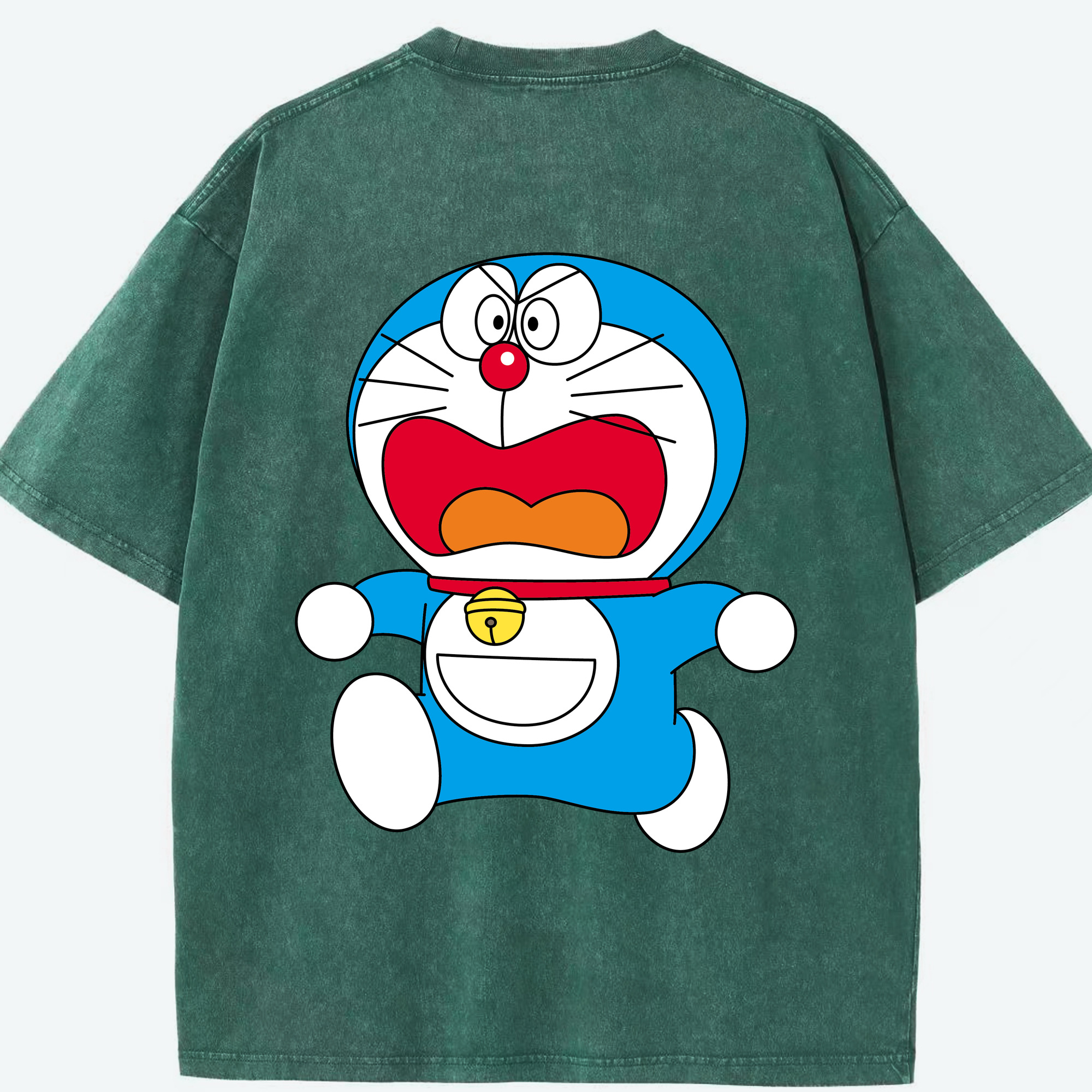 （画像用） ドラえもん Doraemon 綿100% ヴィンテージ風 半袖Tシャツ（背面プリント）